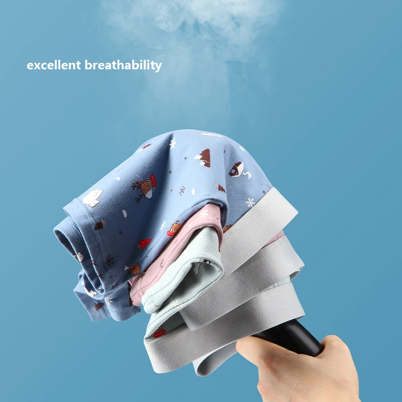 4pcs Men's Organic Cotton Underwear Men Sexy Printing Boxer Shorts Antibacterial Boxershorts Soft Breathable Man Panties X-SNKER