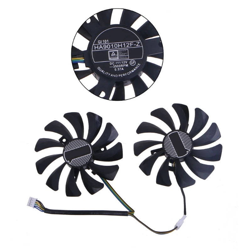 

2PCS 85mm Graphics Card Cooling VGA Fan HA9010H12F-Z 4Pin 12V Cooler Fan