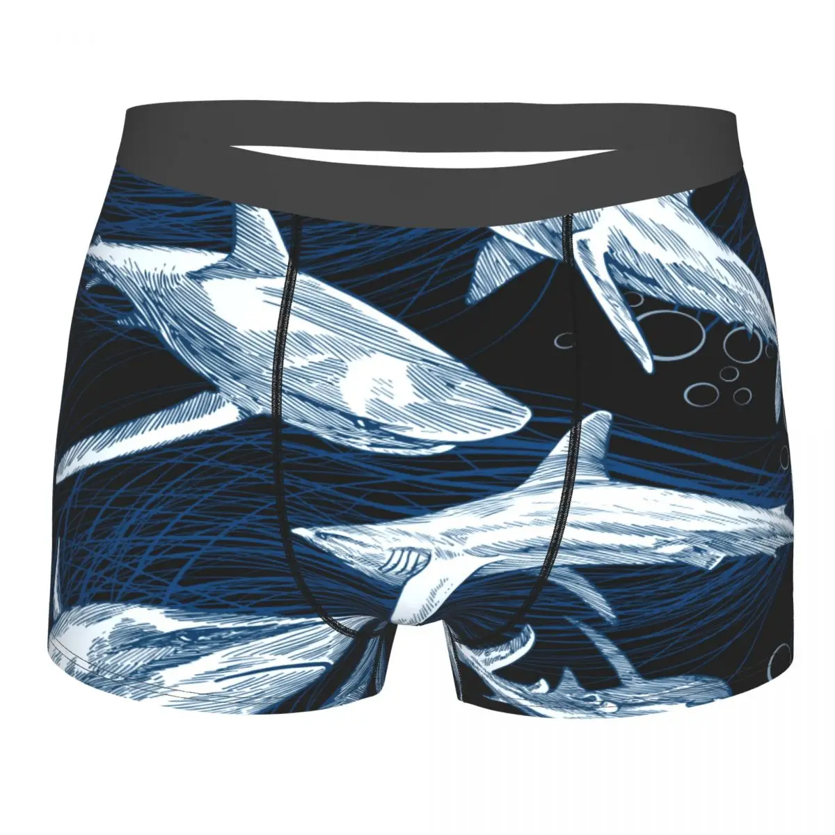 

Boxer Men Underwear Male Panties Hand Drawn Underwater Sea Shark Shorts Boxer Comfortable Shorts Homme