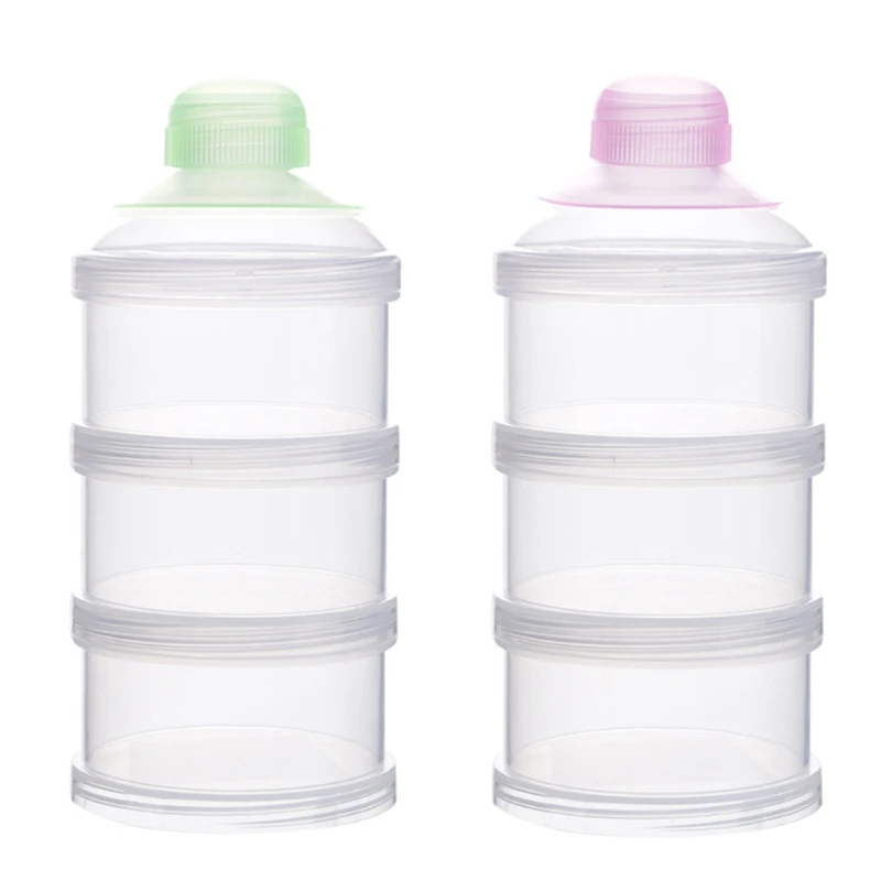 

3-layers Baby Food Storage Box Infant Milk Powder Container Essential Cereal Snacks for CASE for Outdoor Camping Travel Picnic