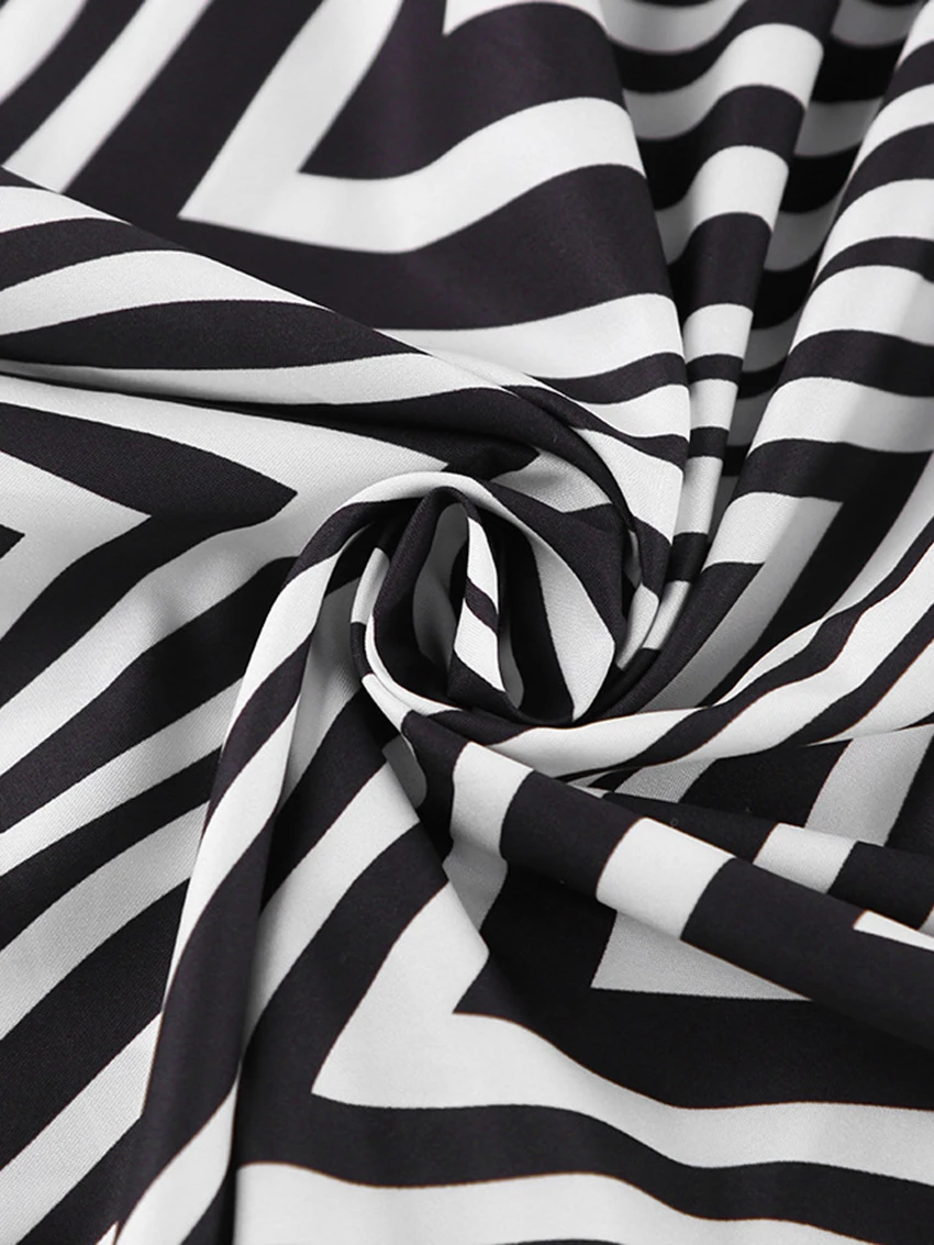 Marthaqiqi Zebra Striped Women'S Pajamas Loose Long Sleeve Sleepwear Turn-Down Collar Nightie Elastic Waist Pants Nightwear Set