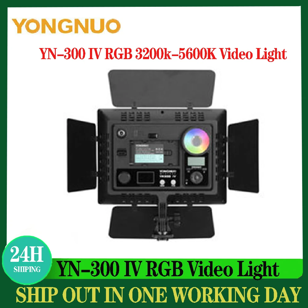 

Yongnuo YN300 IV YN-300 IV RGB LED Video Light 3200k-5600K RGB Full-Color Camera Photo Lighting for Studio Video With AC Adapter