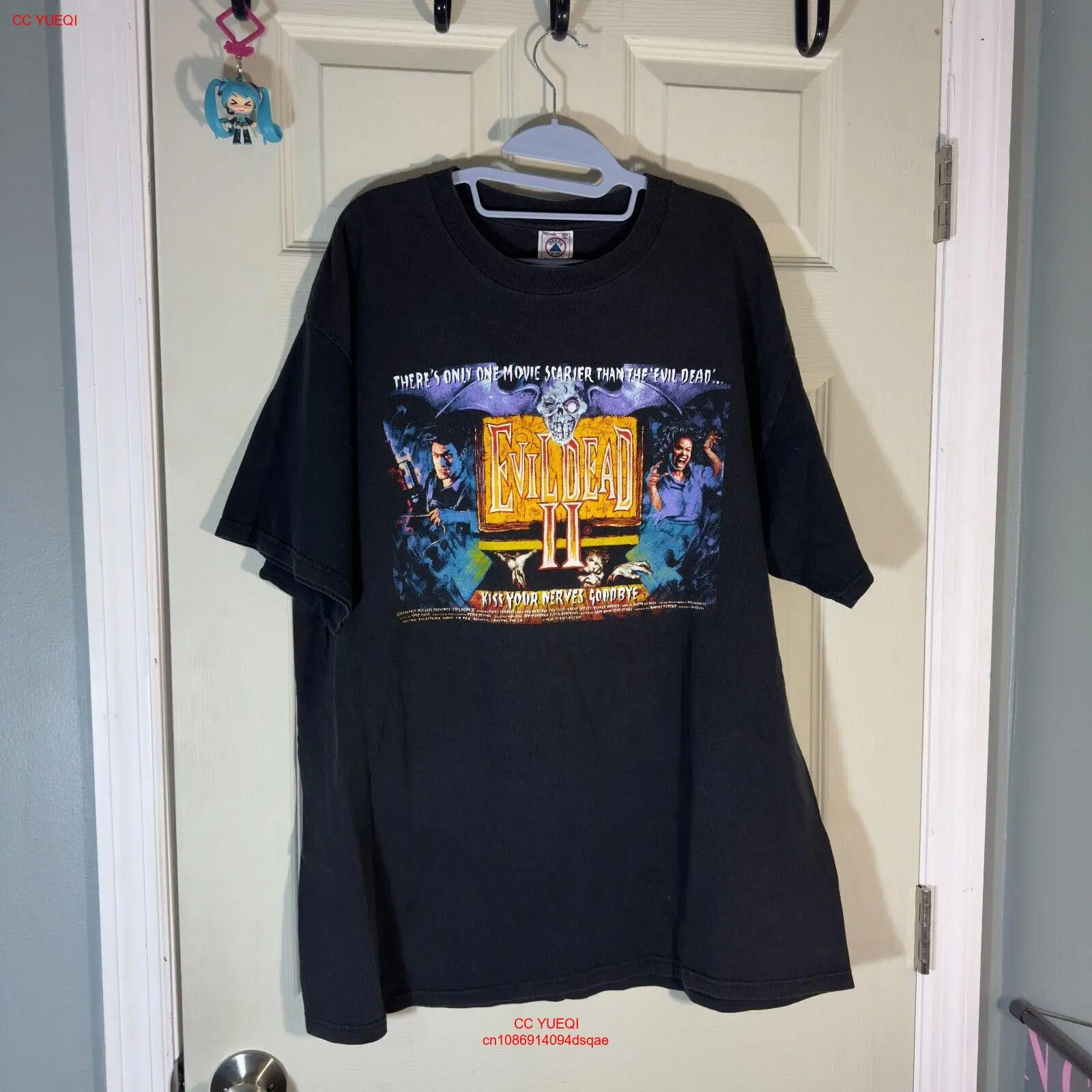Черная футболка VTG Evil Dead II 2 размер XL Sam Rami фильмы ужасов рекламный плакат 90-х