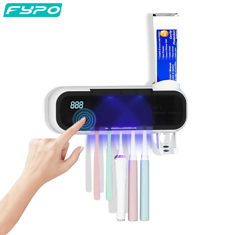 Умный держатель для зубной щетки с очисткой озона Автоматический Диспенсер