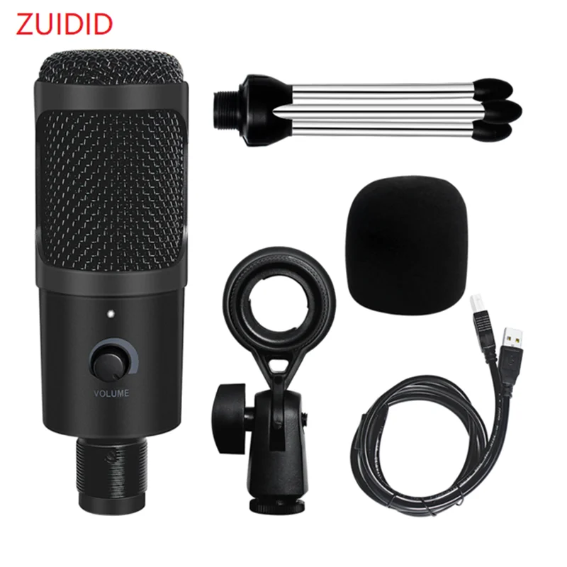 

Professional USB Condenser Microphones For PC Computer Laptop Singing Gaming Streaming Recording Studio YouTube Video Microfon