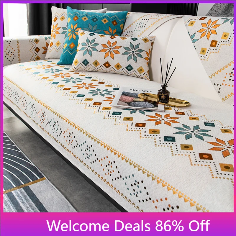 Bohemia Sofa Mat Covers for Living Room Non-slip Universal Sofa Cushion Slipcovers Pet Kids Couch Sofa Protector Home Decor