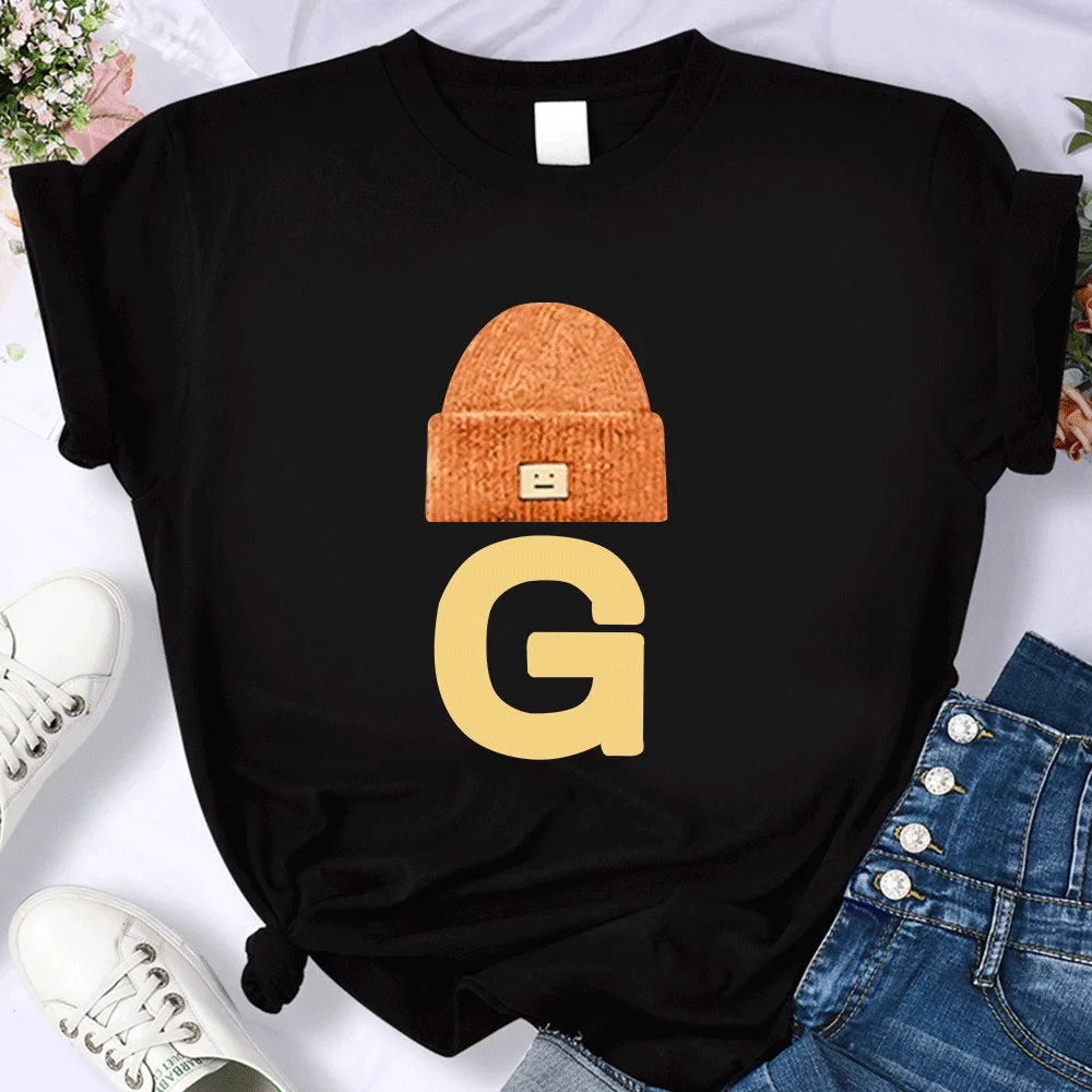 

2023 New Summer Fashion Print Y2k Clothing T-Shirt Harajuku 100% Cotton For Women's O-Neck Short Sleeve Top Tees Free Shipping