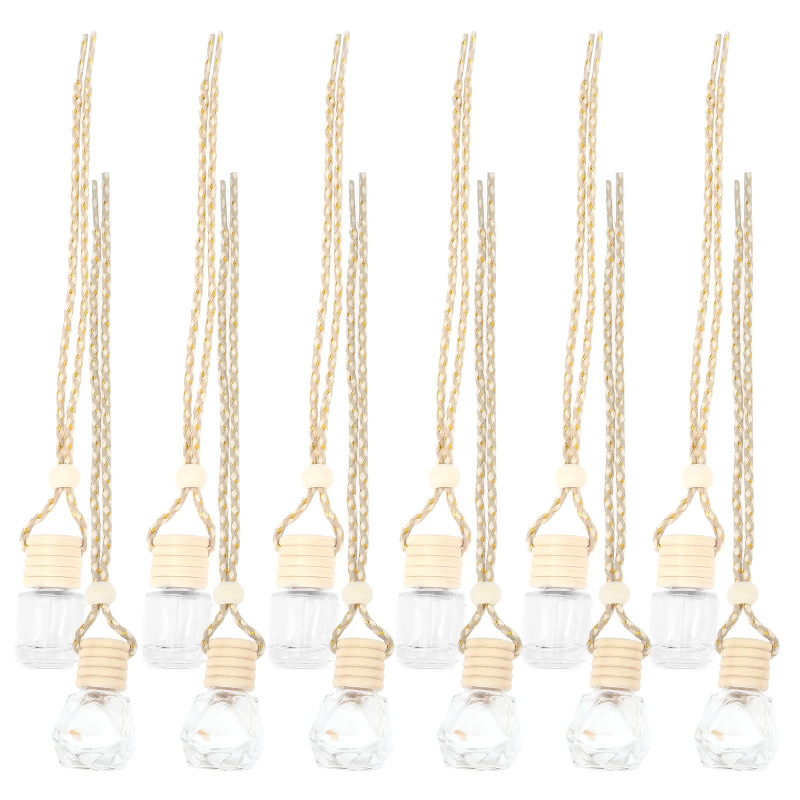 

12 Pcs Hanging Perfume Bottles Car Air Fresh Accessories Pendants Empty Fragrance Diffusers