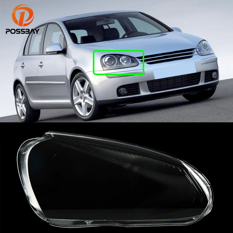 

Автомобильные линзы POSSBAY для фар левая и правая, прозрачные линзы, маски для фар VW Golf GTI Jetta вагон, седан Rabbit тип 1K 2004-2011