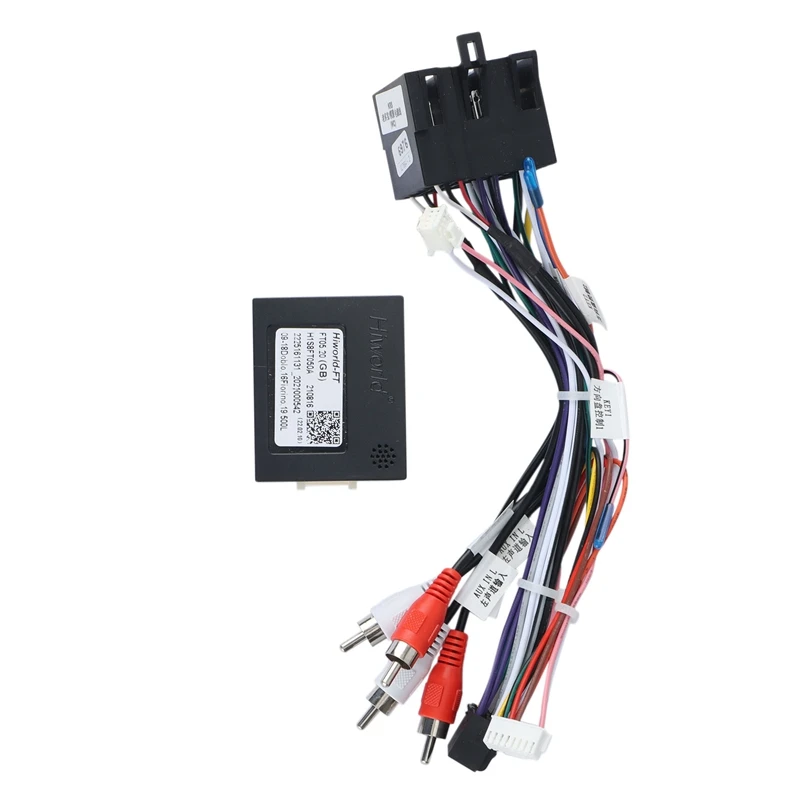 

Car Audio 16PIN Power Cord Adapter Audio Power Harness With Canbus Box For Fiat 500L 2008-2011