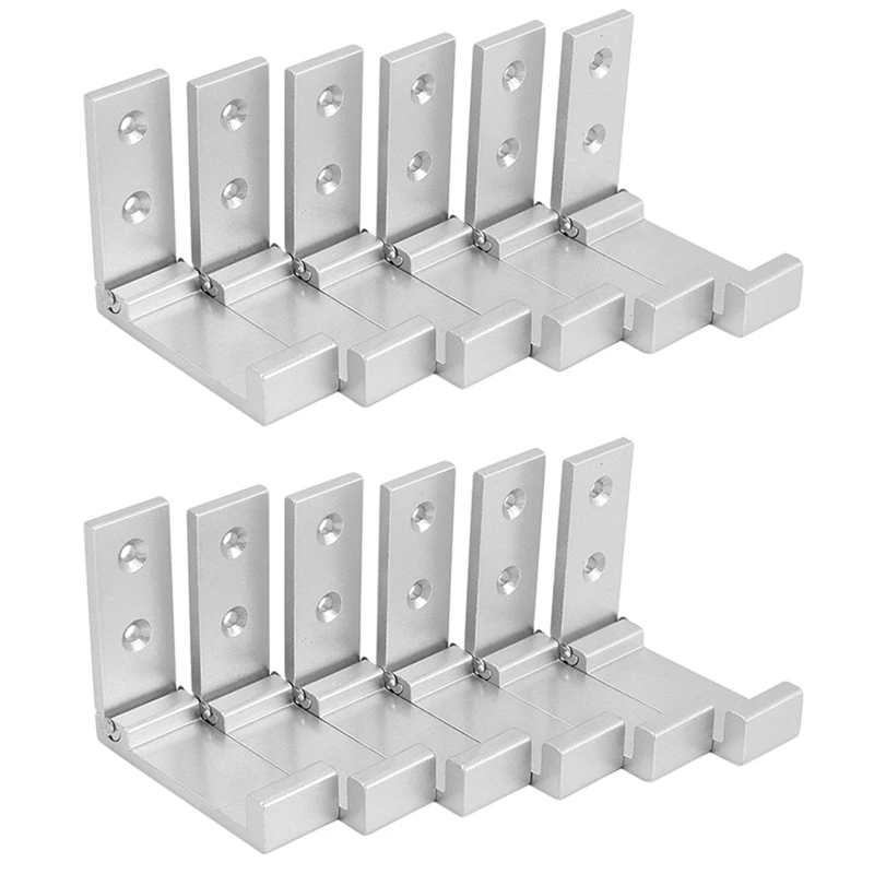

12X Folding Hooks Wall Door Clothes Hooks Alloy Rustproof Wall Hanger Clothes Coat Towel Home Hotel Storage Coat Hooks