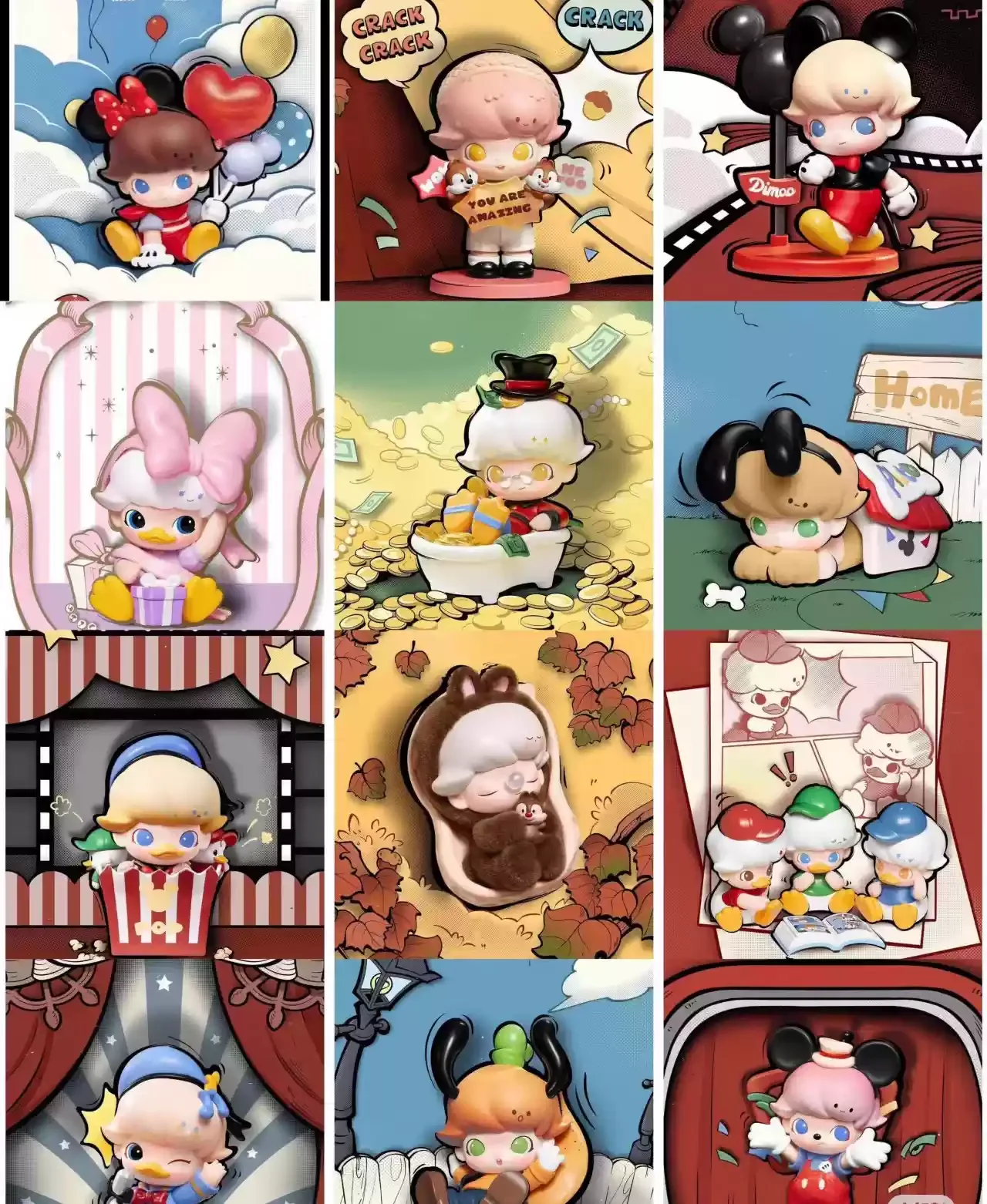 Disney Mickey Co фирменная серия Dimoo слепая коробка ручной работы коллекция игрушечная