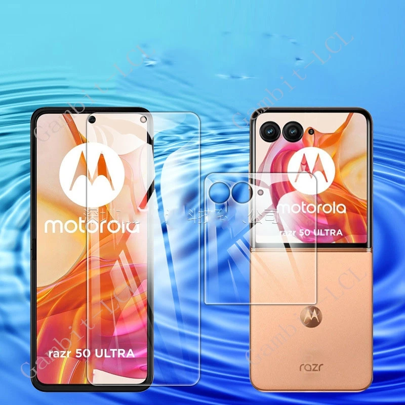 2 в 1 Гидрогелевая пленка для Motorola Razr 50 Ultra 40 2019 2020 2022 Razr40 Plus