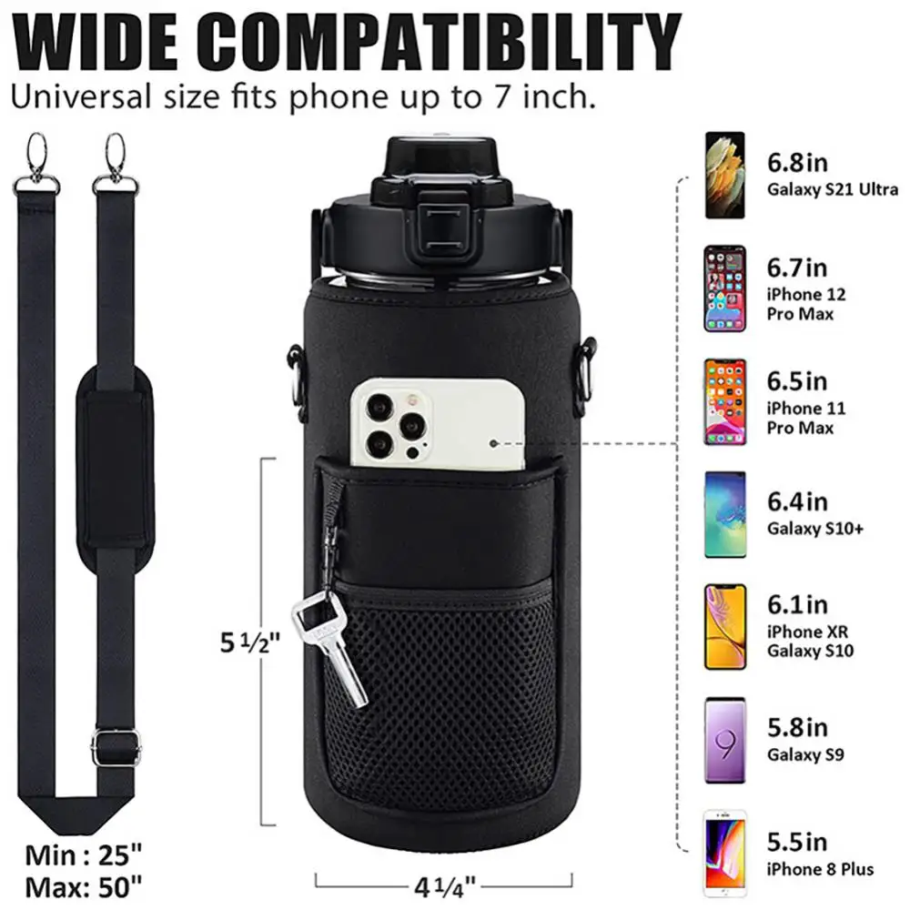 

Camping Accessories Tumbler Holder Bag Sport Portable Insulator Sleeve Bag Motivational Large Capacity Cup Covers Thermos Sleeve