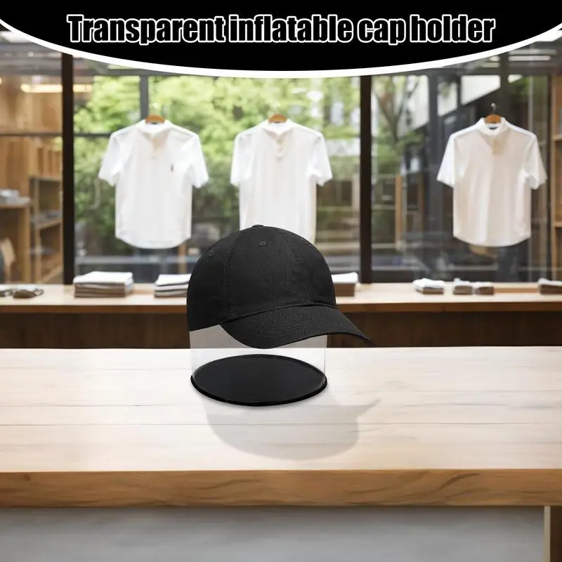 w przezroczystym stojaku na kapelusze nadmuchiwany blat uchwyt oszczędzający miejsce przenośny stojak do czapek baseballowych modne czapki