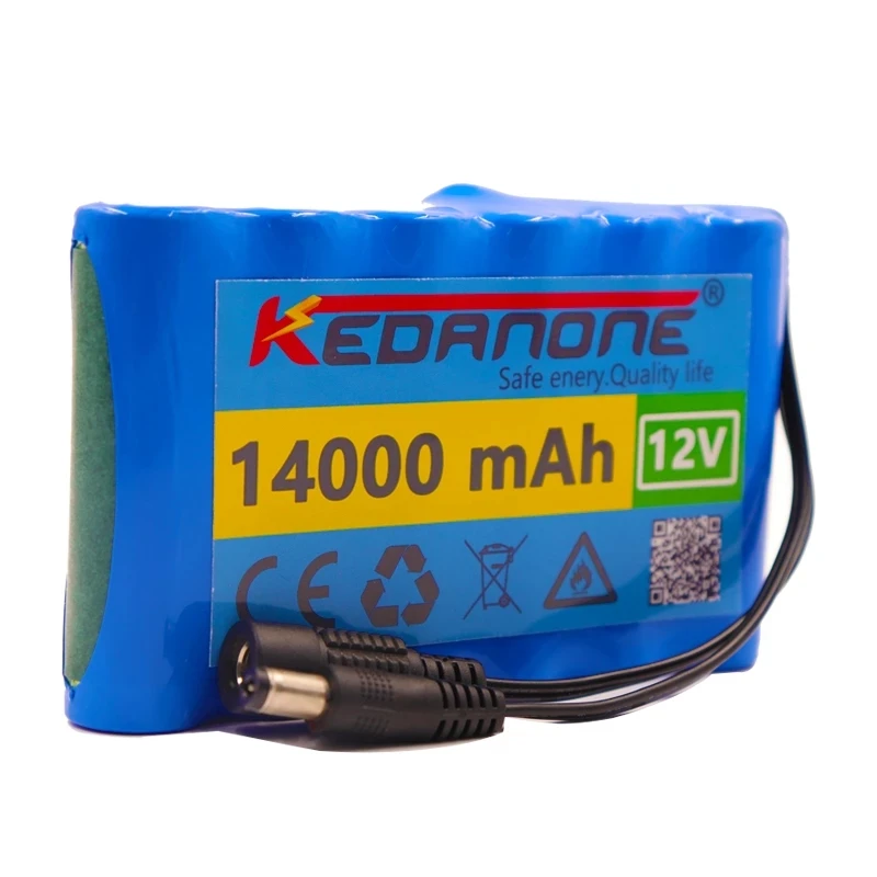 18650 12V 14000mAh аккумулятор Перезаряжаемый литий-ионный пакет емкости DC 12,6V 14Ач для видеонаблюдения CCTV.