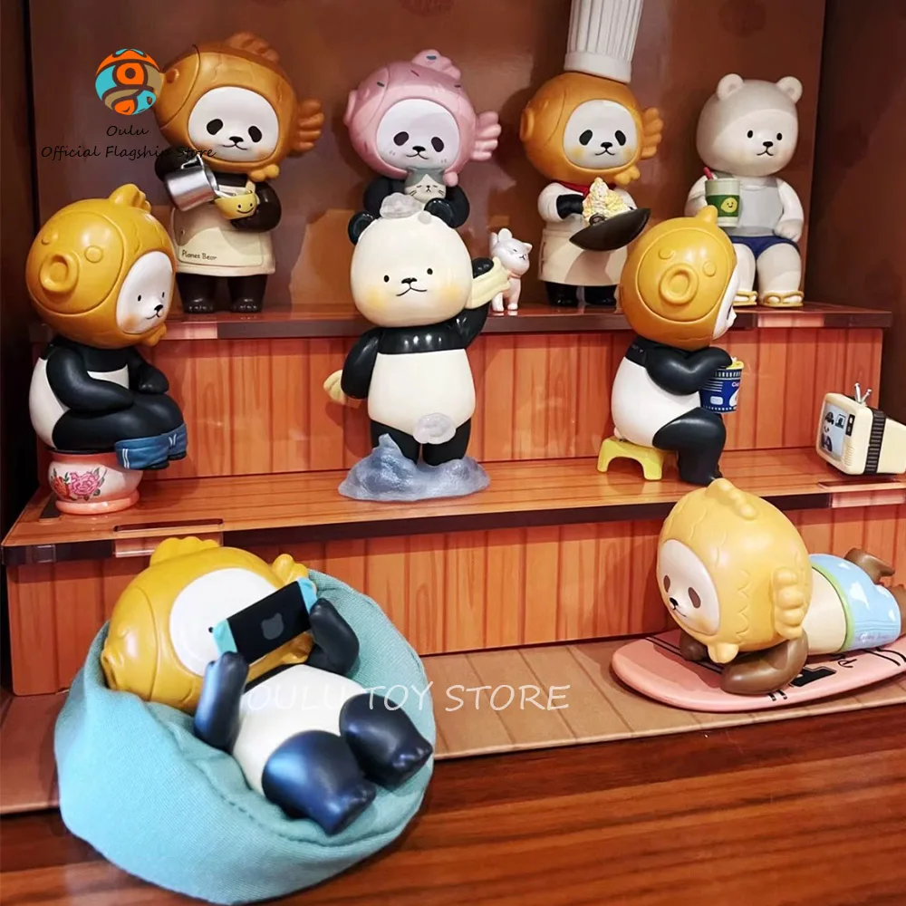 

Original Planet Bear Panpan Theater Series Tako Yaki Anime Figures Blind Box Anime Lucky Bag Pvc Room Decoration Gift For Kids