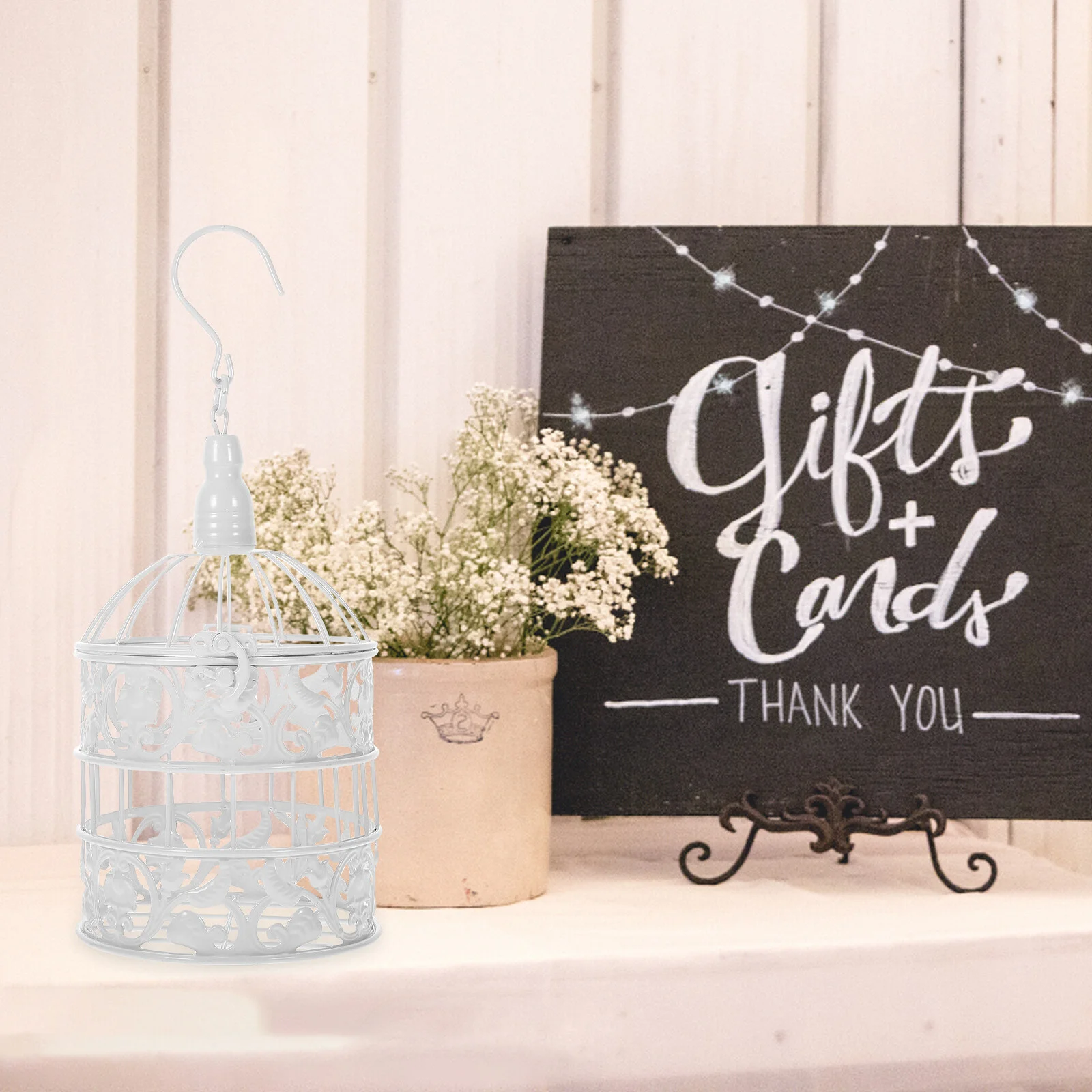 

Gift Photo Prop Wedding Bird Cage Adorn Scene Layout Decor Metal Flowers Desktop Outdoor Decorate European-style Adornment