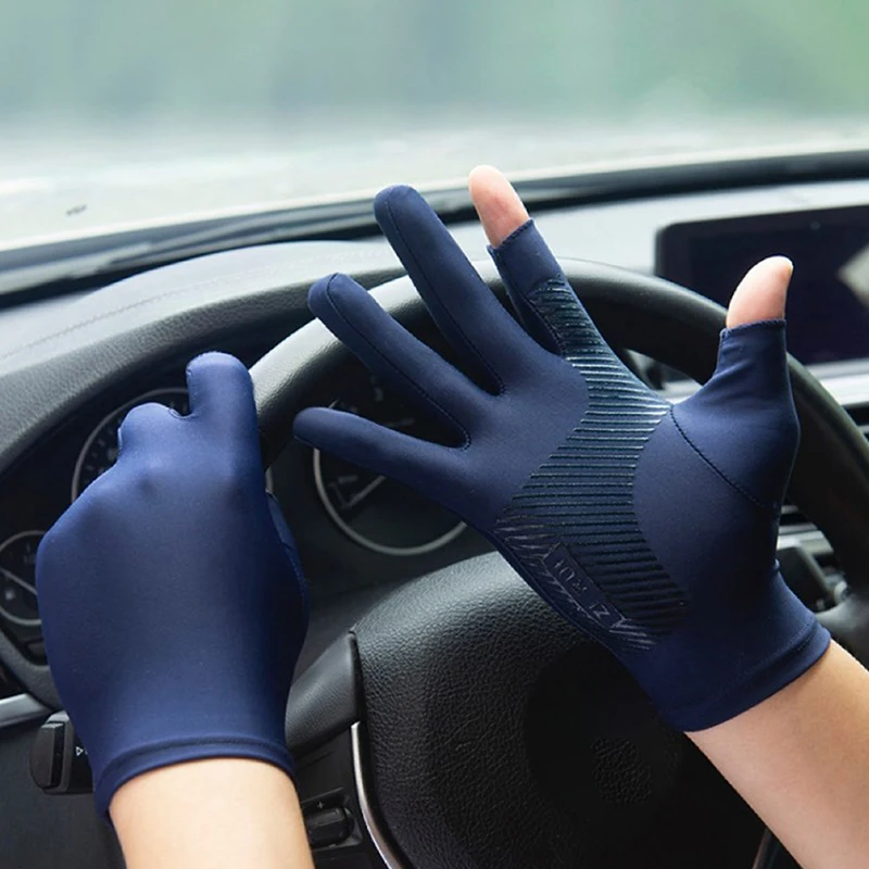 

New Motorcycle Racing Gloves Ice Silk Non Slip Breathable Outdoor Sport Fishing Gloves Touch Screen Thin Anti Uv Protective Gear