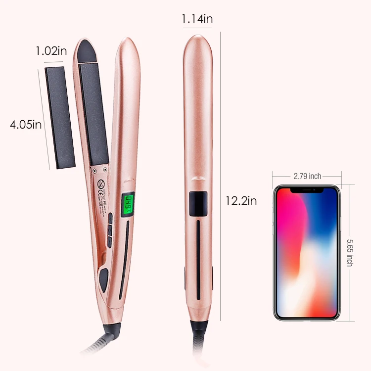 

2020 beauty 2 in 1 flat iron hair straightener curling iron hair straighteners salon equipment