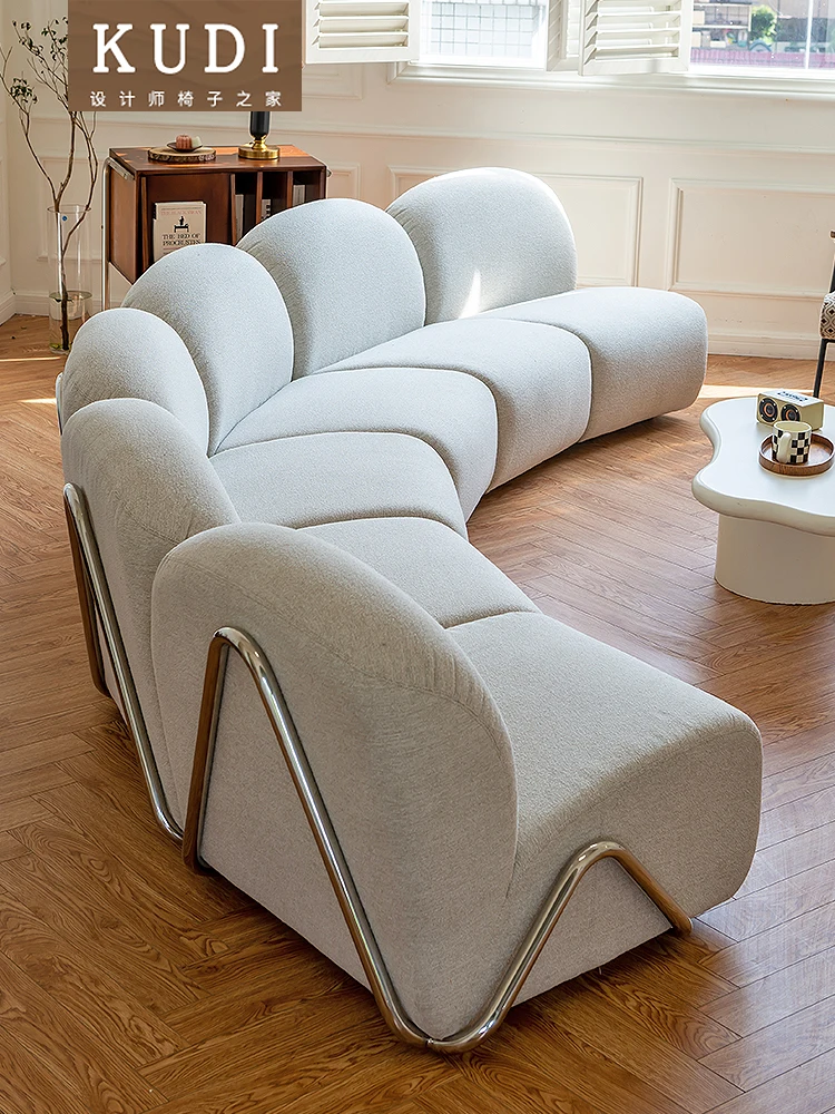 Предпочитаемый Модульный Диван-стул домашний изогнутый диван из нержавеющей