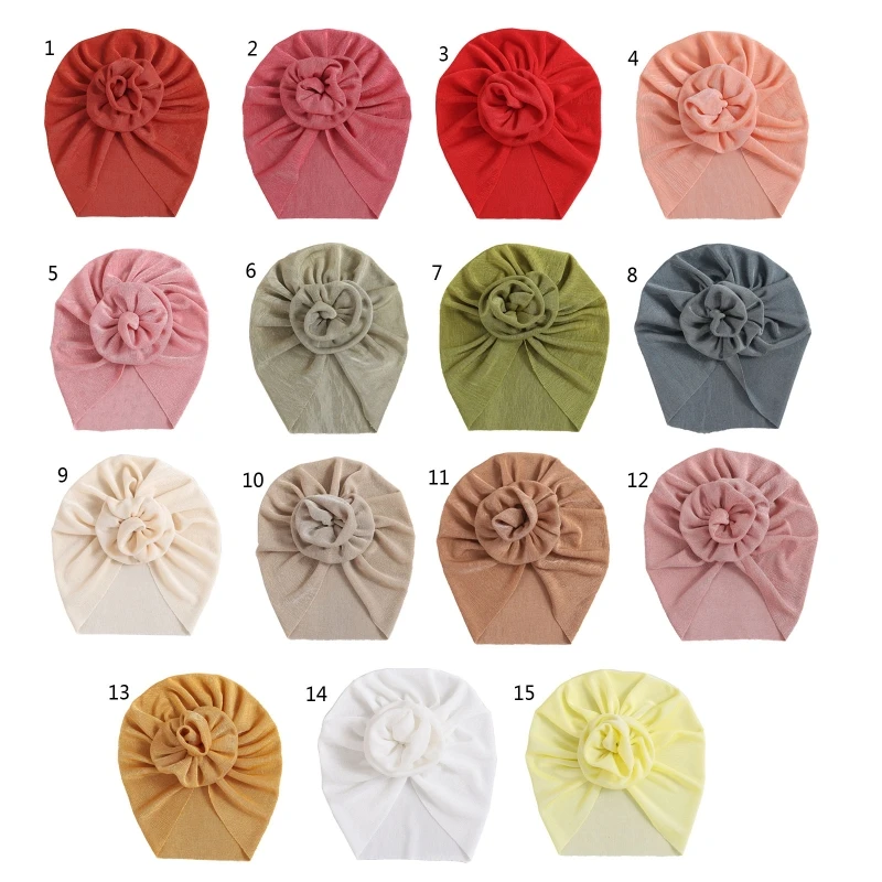 

Шапка-тюрбан для маленьких девочек, дышащая весенняя шапка для девочек, женский головной убор, милая шапочка, безопасная для кожи детская ру...