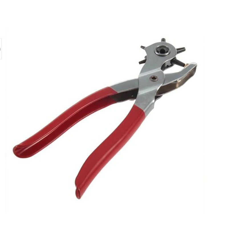 

6Holes Size Household Belt Hole Puncher Leather Punchers Tools Leathercraft Punching Machine Hand Pliers Tool Sewing Crafts Hot