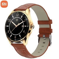 xiaomi smart watch mens smart watch e16 dual bluetooth call watch body zinc alloy metal steel strip bamboo skin smart watch