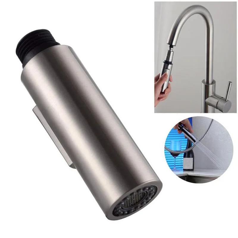 

Kitchen Sink Nickel Brushed Kitchen Dual Function Pull-out Hot And Cold Water Mixer Shower Head Bathroom Toilet Shower