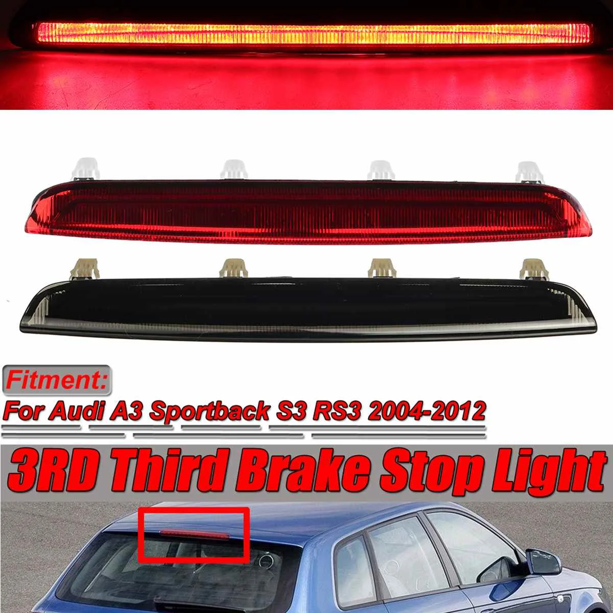 

Стоп светильник с высоким креплением, 3-й светодиодный задний фонарь на колесо, третья задняя лампа 8P4945097C для Audi RS3 A3 Sportback S3 8P 2004-2012