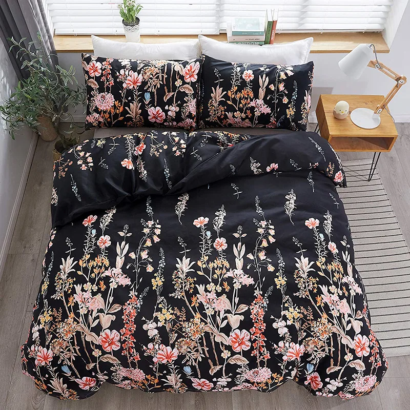 

Bedding 2/3 Pcs Sets Duvet Cover 230*265cm Pillow Case 51*92cm Bedroom Double Bed Twin-bed Flower Leaf Home Textiles