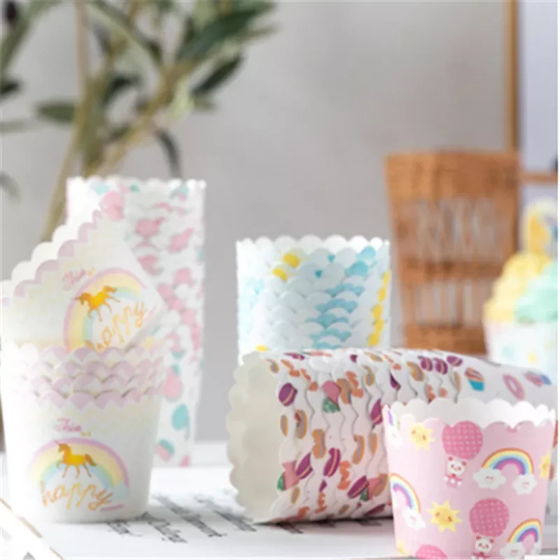 

NEW2023 50pcs Rainbow Unicorn Muffin Cupcake Paper Cup For Wedding Unicorn Party Caissettes Cupcake Liner Baking Cup Cake Wrappe