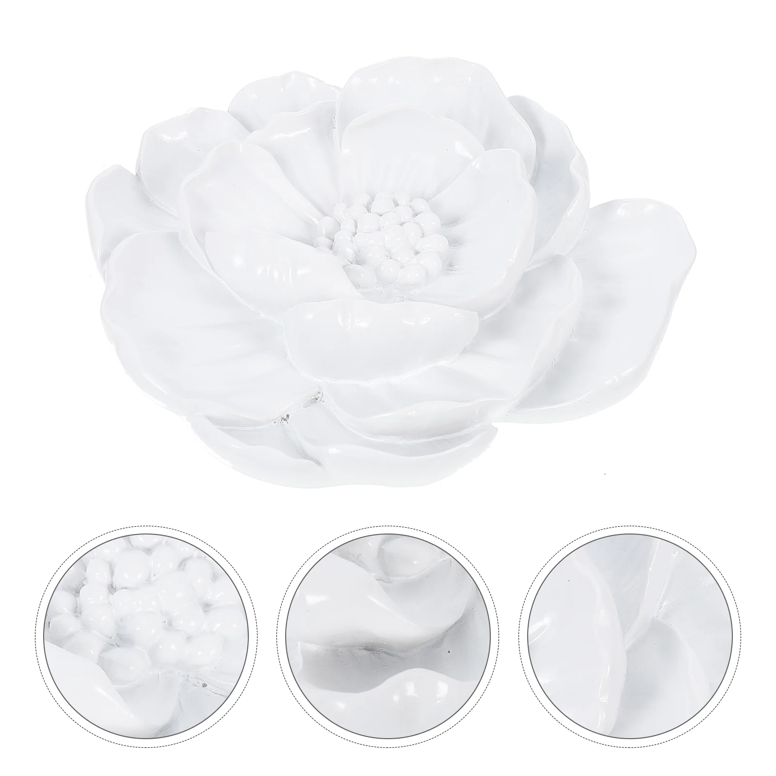 

Wall Flower Peony Decor Art 3D Hanging Sculpture Resin Flowers Ceramic Ornament Decal Floral Artificial Artficial Decoation