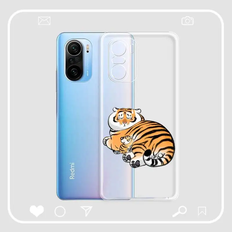 Симпатичный чехол с изображением тигра для телефона Samsung S20 S10 lite S21 plus Redmi Note8 9pro