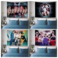 dynamite kpop boys colorful tapestry wall hanging wall hanging decoration household kawaii room decor