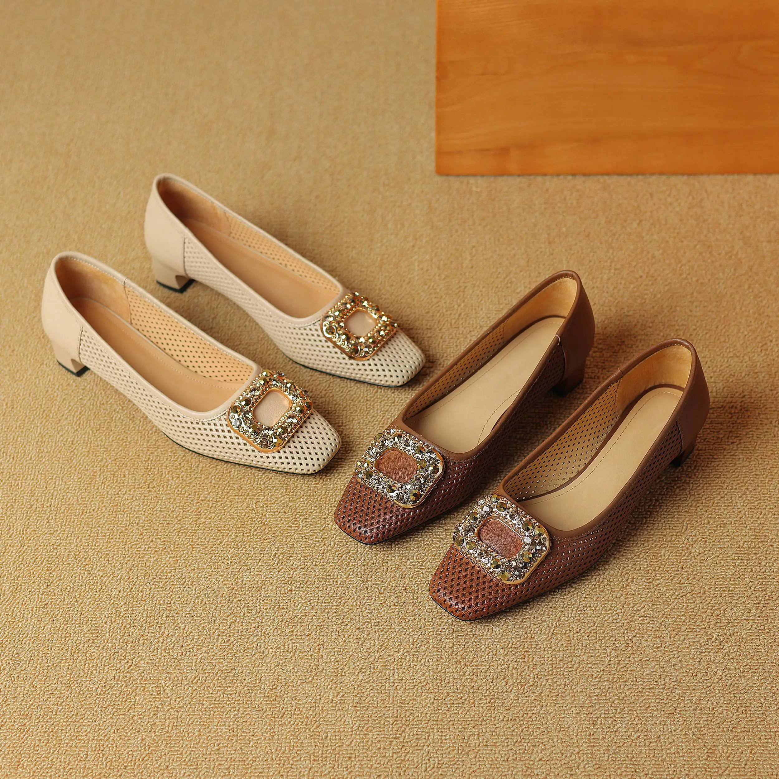 Krazing Pot большие размеры весенняя обувь из овчины с квадратным носком на среднем