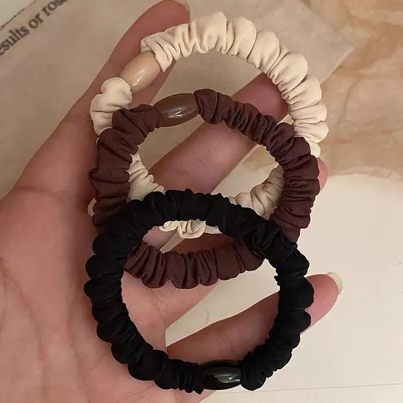

Korean Fashion High Elasticity Hair Ring for Girls Personality Thicken Ponytail Tie Hair Hair Rope Accessories Headband 3 Colos