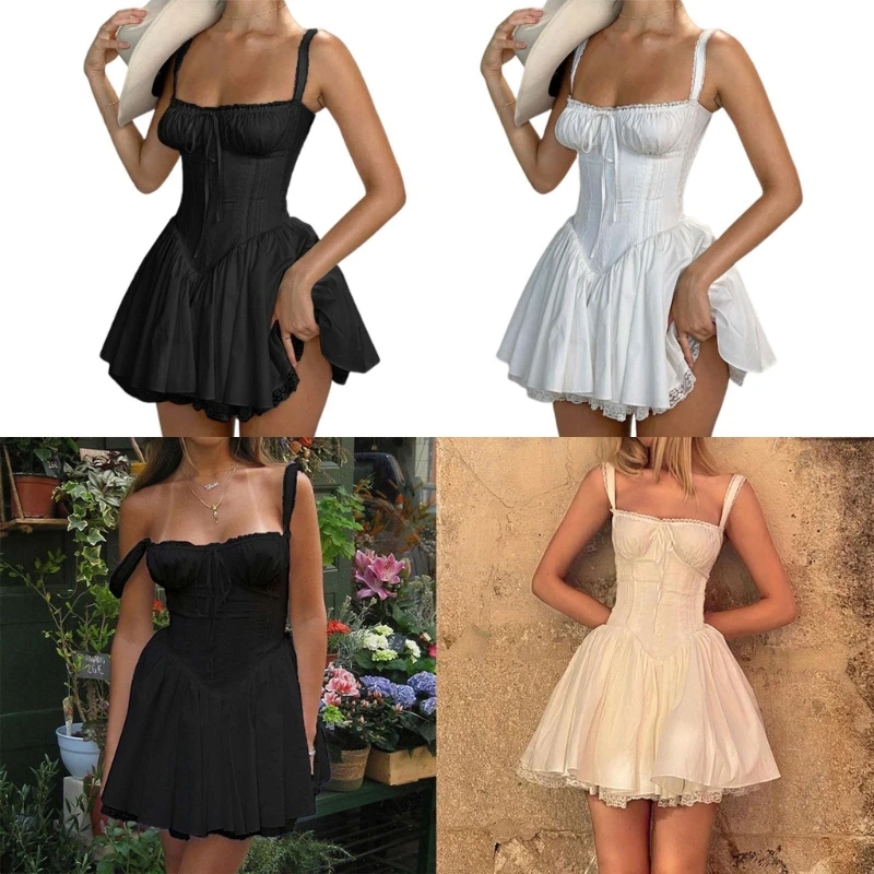 Женское мини-платье KLV полиэстер однотонное