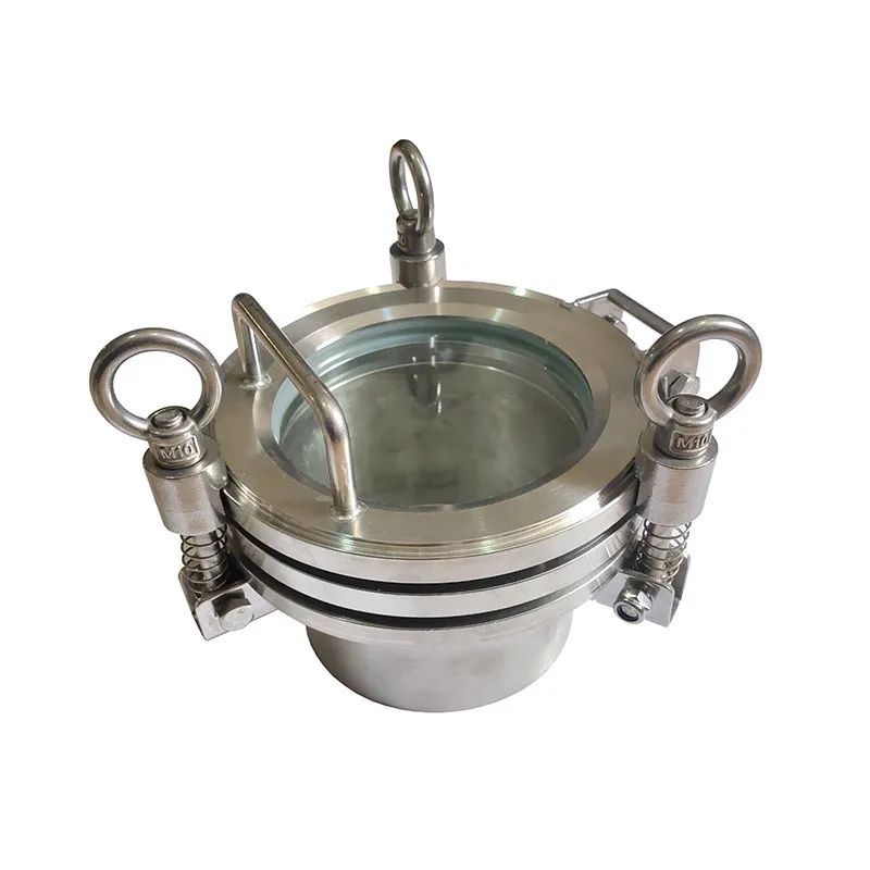 

Quick Opening Manhole High Pressure 1.0Mpa with Neck Flange Sight Glass SS304/Carbon Steel Chemical Grade Manhole DN50-DN200