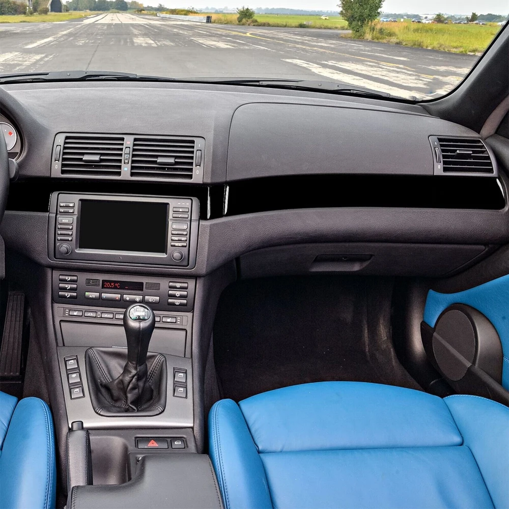 Фото Для BMW 3 серии E46 M3 1998-2006 пианино черная панель приборной панели костюм декоративный чехол аксессуары для украшения интерьера автомобиля Наклейка №3