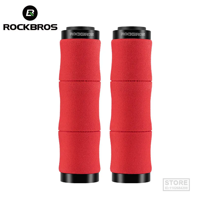 

ROCKBROS Bamboo Joint Handlebar Grips EVA MTB Bike With Dust Plug Soft Ultralight Bicycle Handle Alloy Cycling Accessories