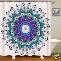 mandala style printed shower curtain bathroom curtain with hook waterproof decorative curtain boho 3d shower curtains 180x180cm