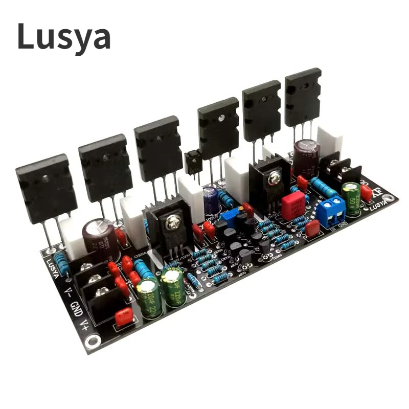

Lusya Upgraded Version 300W Tube 2SC5200+2SA1943 5200 1943 20V-90V Mono Channel HIFI High Power Audio Amplifier Finished Board