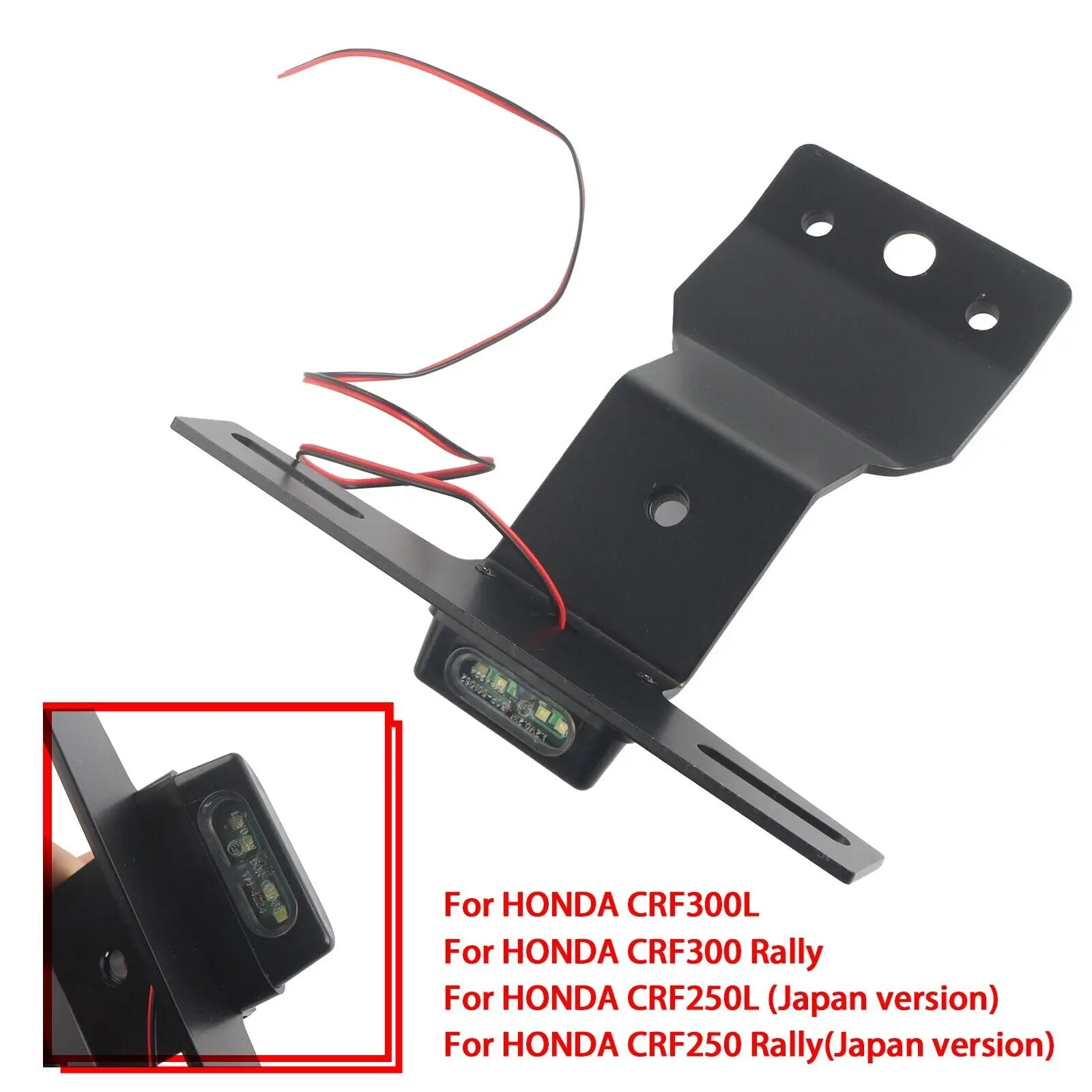 

2021-22 для HONDA CRF300L CRF300 ралли держатель номерного знака Рамка Кронштейн черный