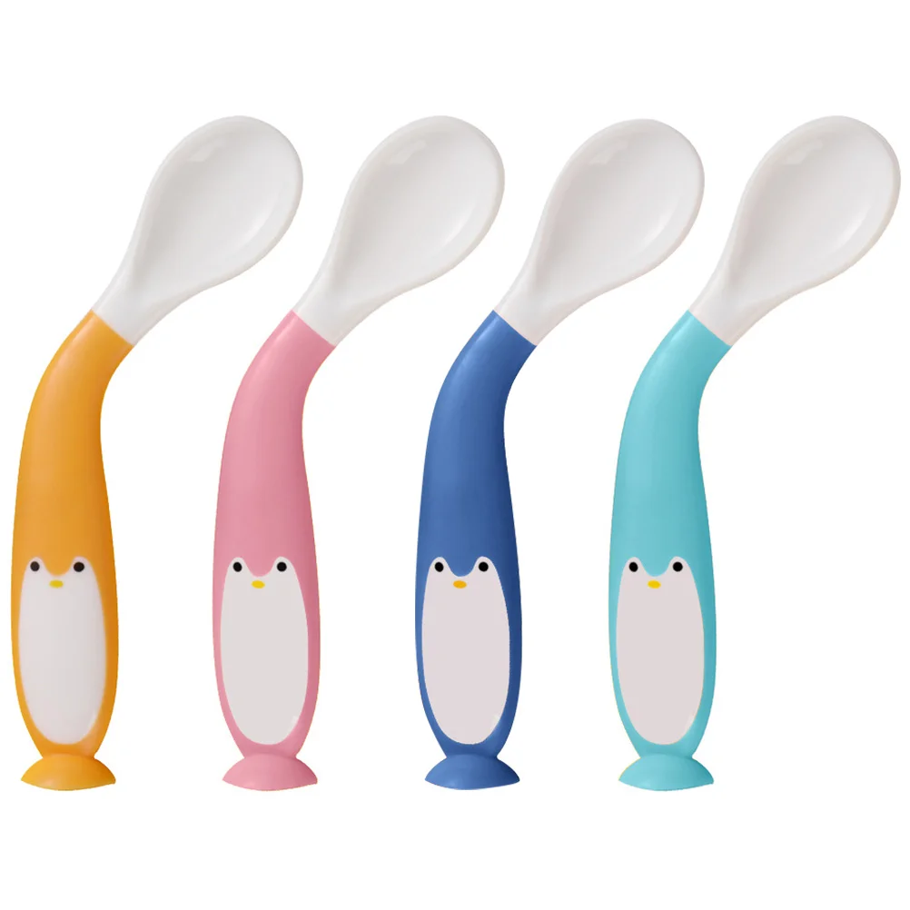 

4PCS Portable Creative Spoon Utensils Kiddy Cutlery for Kids Child