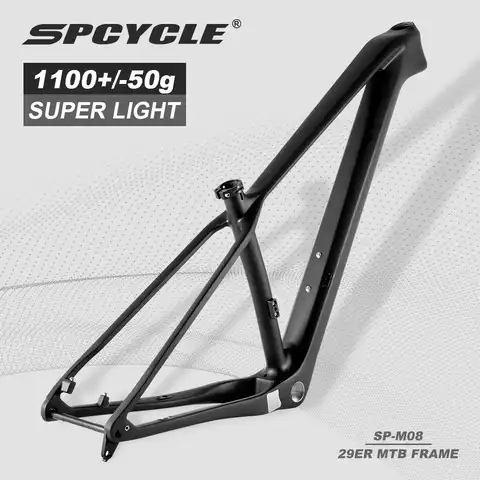 Spcycle 29er Hardtail рама карбоновая для горного велосипеда 142x12 или 148x12 мм сквозная ось BSA 29 Boost MTB карбоновая рама