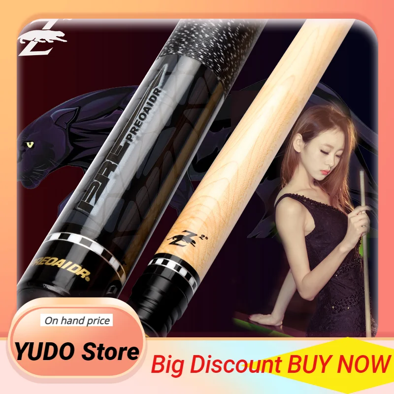 PREOAIDR 3142 Z2 Billiard Pool Cue 11.5mm/13mm Tip Stick Kit Maple with Gift 147cm Nine Ball Black 8 Handmade Cue