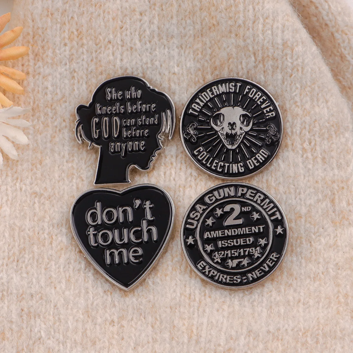 Feminism Enamel Pins for Women Black Brooch Lapel Pin Badge on Backpack Bag Hat Clothing Accessories Fashion Jewelry Gift