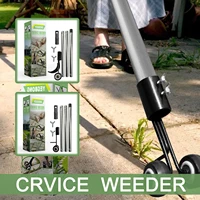 garden floor crevice weeder scythe shrinking metal pole weeding tool portable weed processor