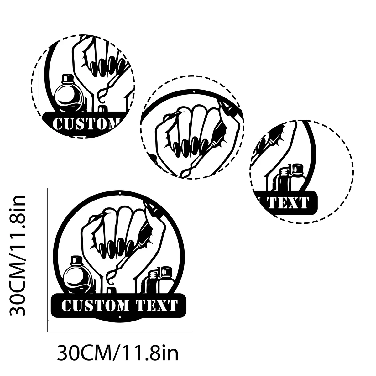 Металлические настенные рисунки Nail Tech на заказ персонализированные инструменты